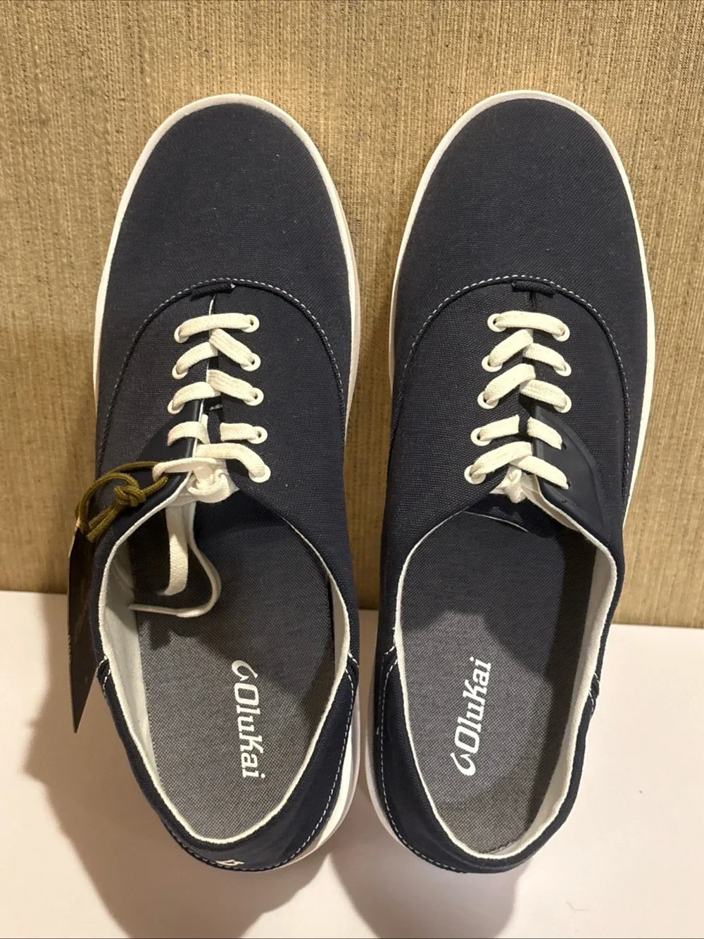 OluKai Tradewind Men's Boat Shoes Mood Indigo Navy Blue Sz 13 NEW